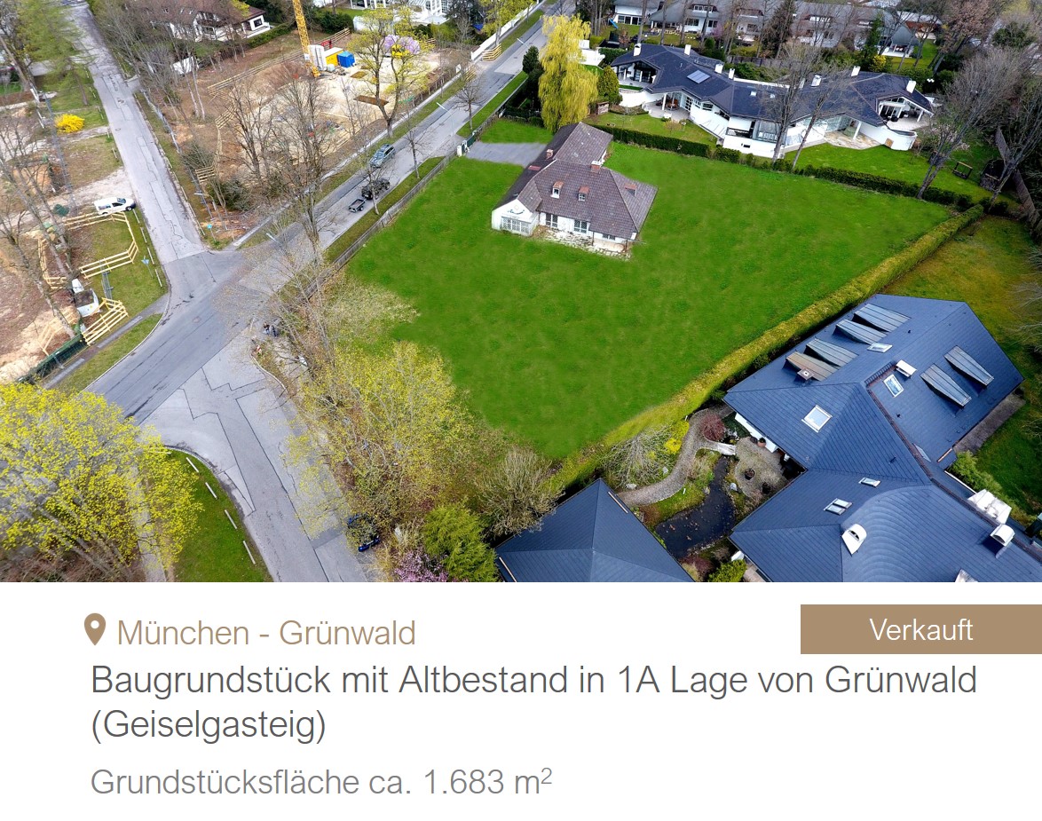 Grundstück Grünwald verkauft