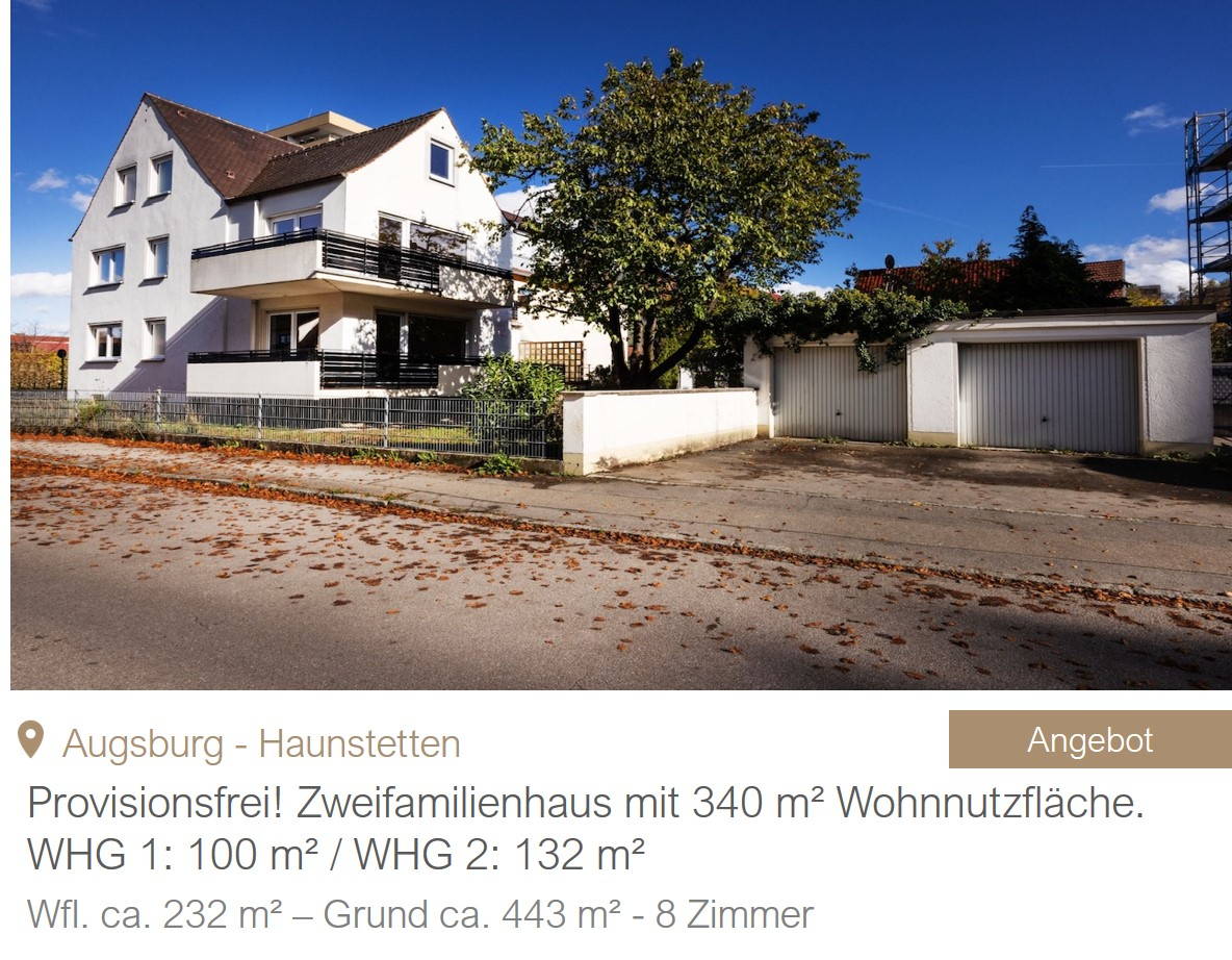 MGF Group - Verkauf Haus Augsburg
