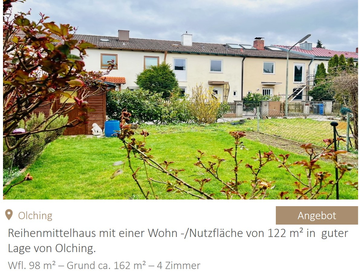 MGF Group - Reihenmittelhaus Olching Verkauf