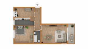 Grundriss Whg. Nr. 46