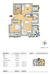 Grundriss WHG Nr. 05 - Haus 1