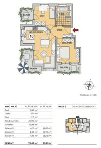 Grundriss WHG Whg. Nr. 10 - Haus 2
