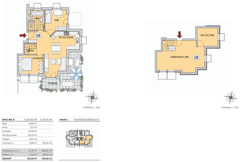 Grundriss WHG 08 - Haus 1