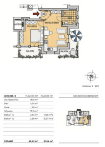 Grundriss WHG Nr. 8 - Haus 3